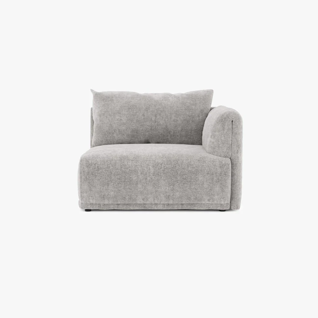 Módulo de sofá braço direito cinza COTILLARD