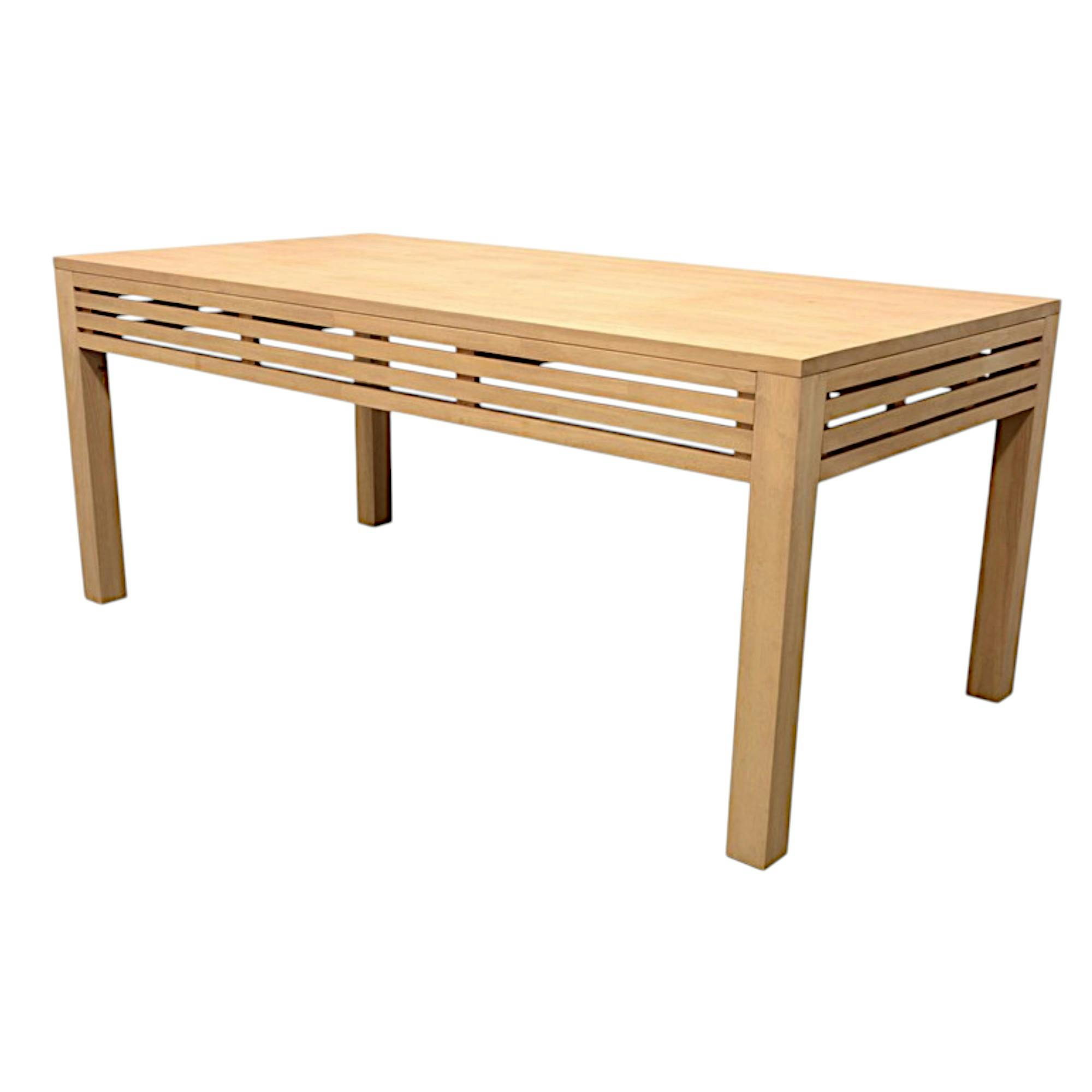 Table de Repas Hévéa façade Persienne 180x90x76cm NEW ORLEANS