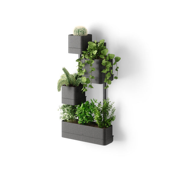 Umbra wandplantenbak Cubiko - 36 x 18 x 72 cm - Zwart