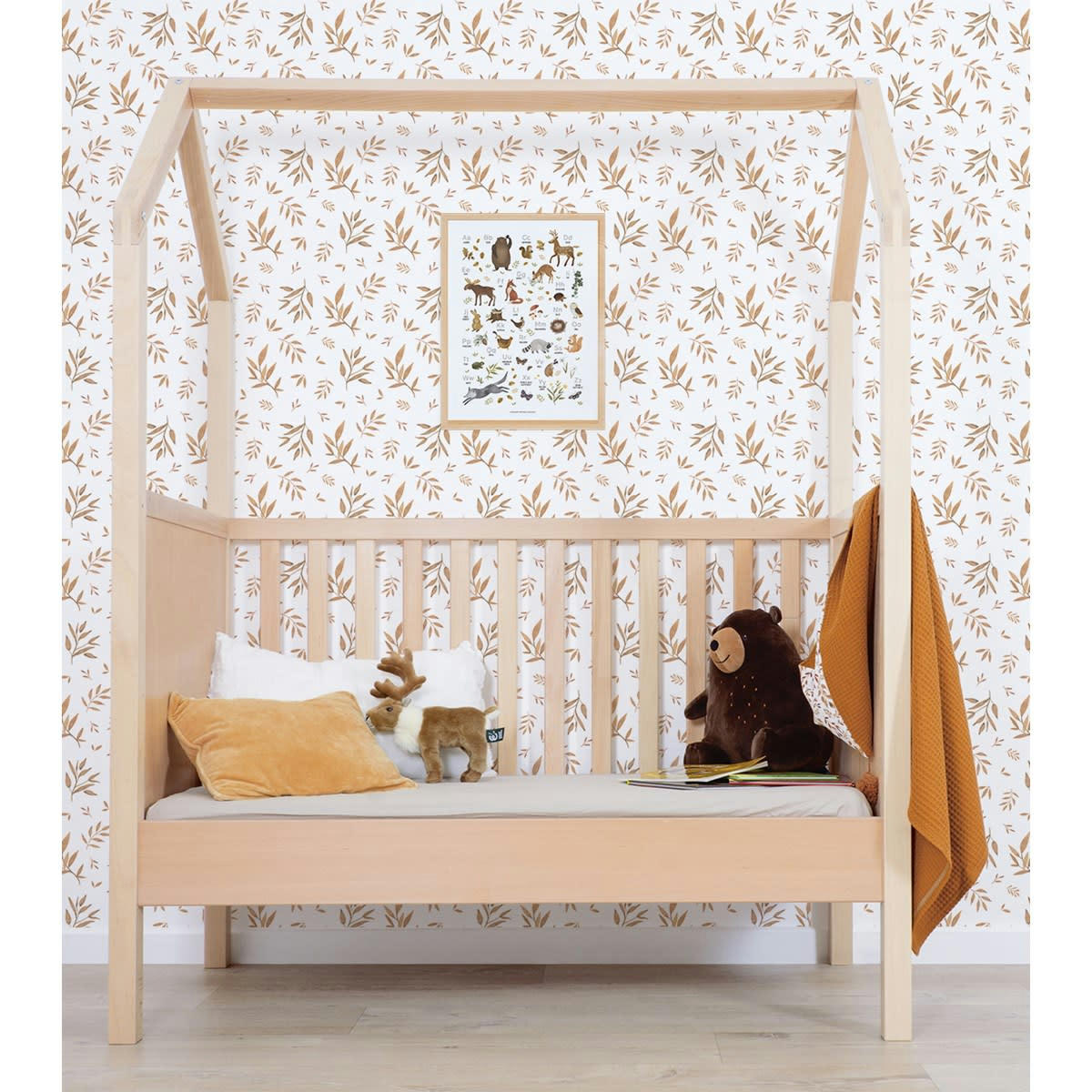 NORWOOD - Papier peint foliage taupe