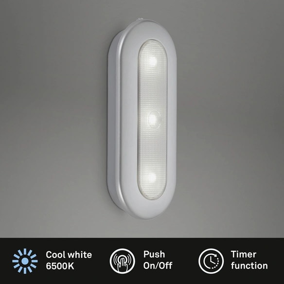LED-Push-Light »ROW«, silberfarben, Höhe: 2,6 cm, inkl. Leuchtmittel