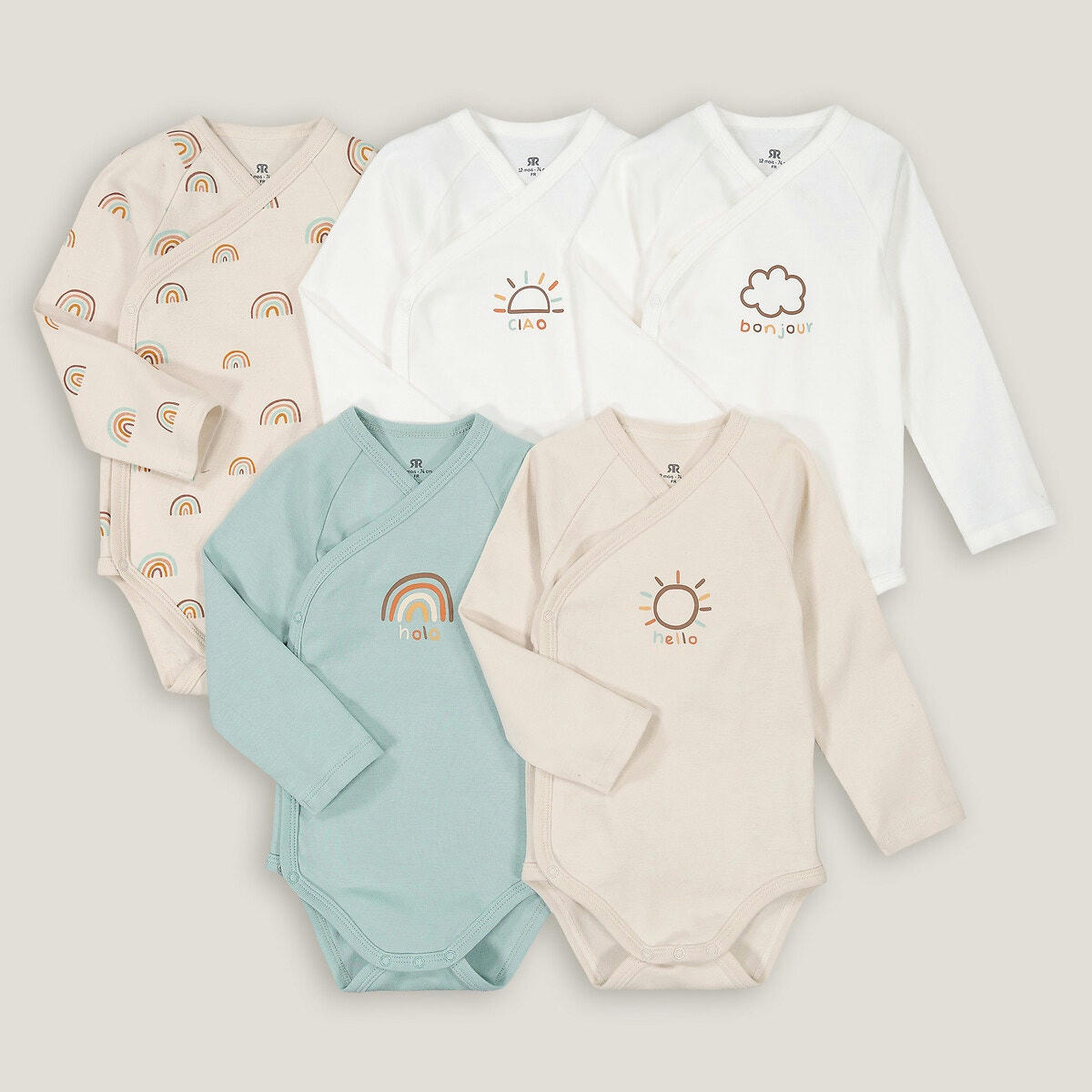 Lot de 5 bodies manches longues