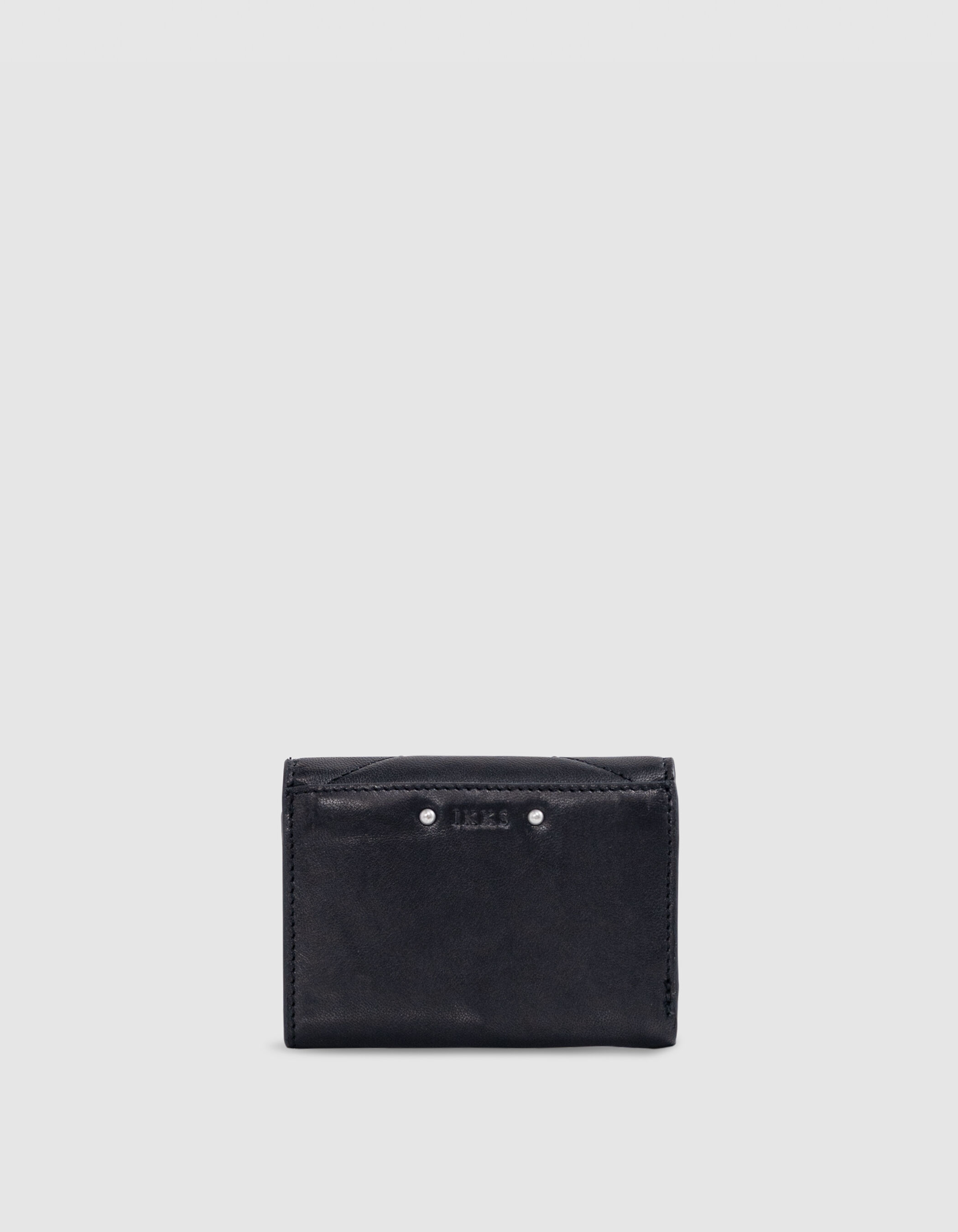 Portefeuille 1440 noir cuir matelassé Femme