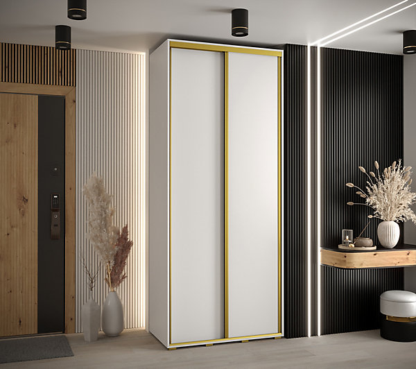 Armoire Davos 1 a portes coulissantes H. 235,2 x L. 100 x P. 45 2 portes