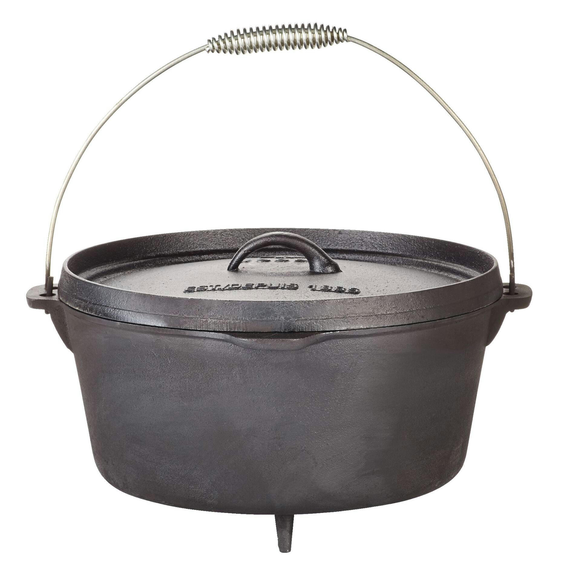 Woods™ Cast Iron Over-Safe Camping Dutch Oven, 7L