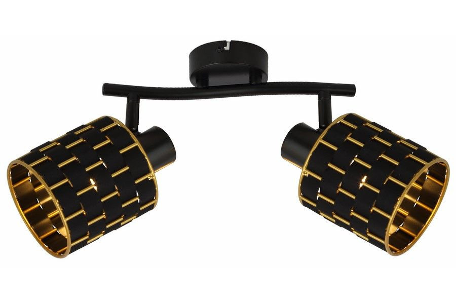 Lampa sufitowa czarna Thiago 2xE14x40W wym: 20x43x10 cm Reality