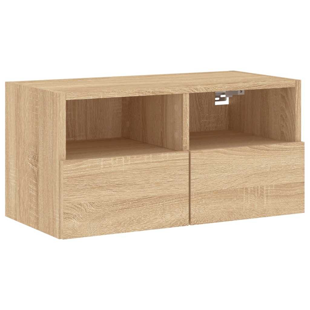 Ścienna szafka TV dąb sonoma 60x30x30 cm
