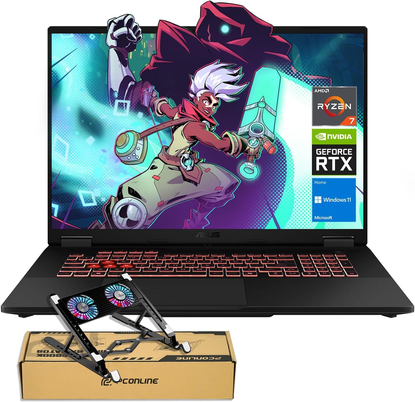 ASUS TUF A18 5070 Gaming Laptop  18 WQXGA 240Hz Display  AMD Ryzen 7 260 (Beats Intel i7-14700)  NVIDIA RTX 5070  32GB RAM  1TB SSD  RGB Backlit KB  Bundle with PCO Laptop Cooler