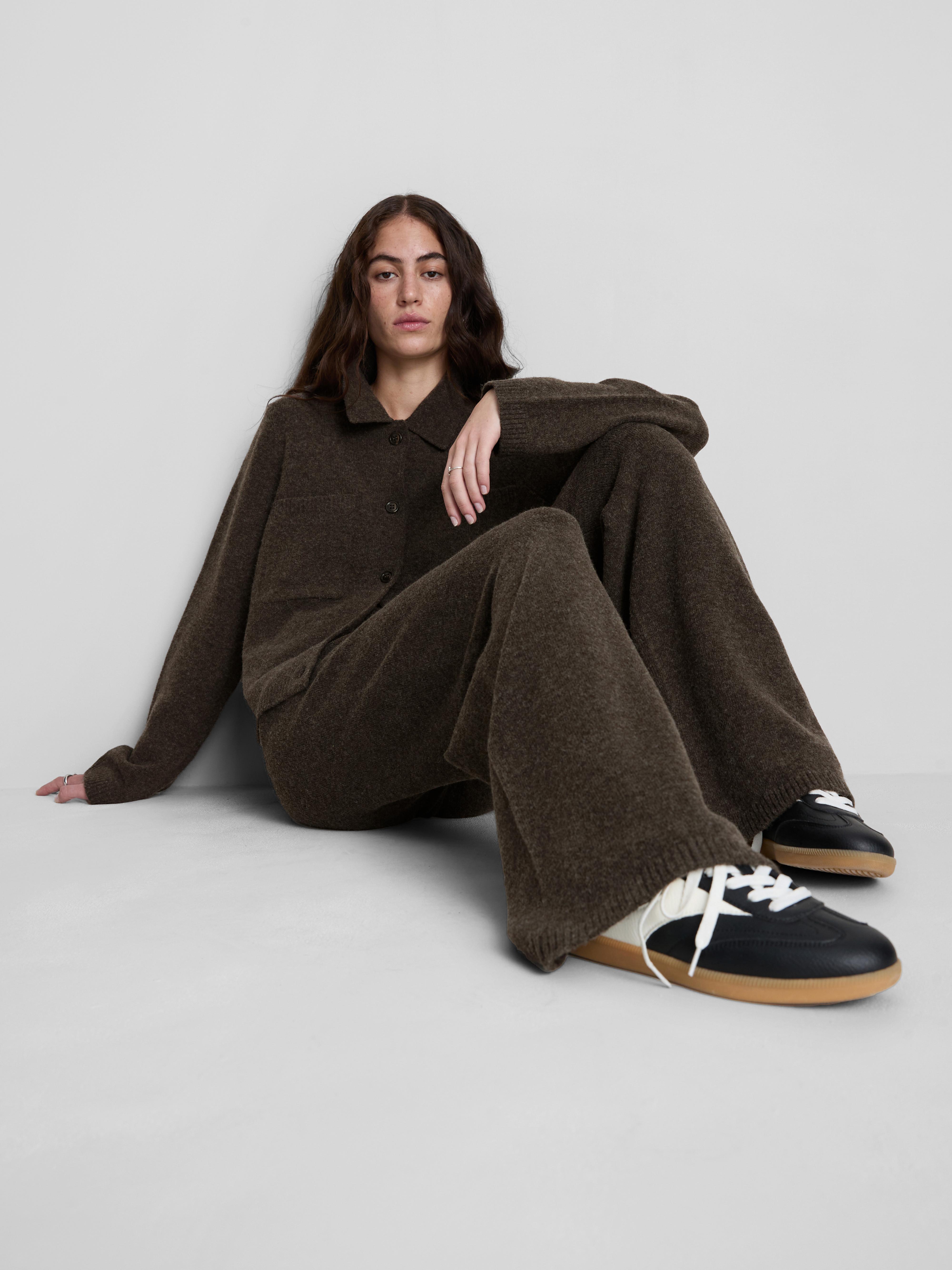 Knitted Wide Leg Pants