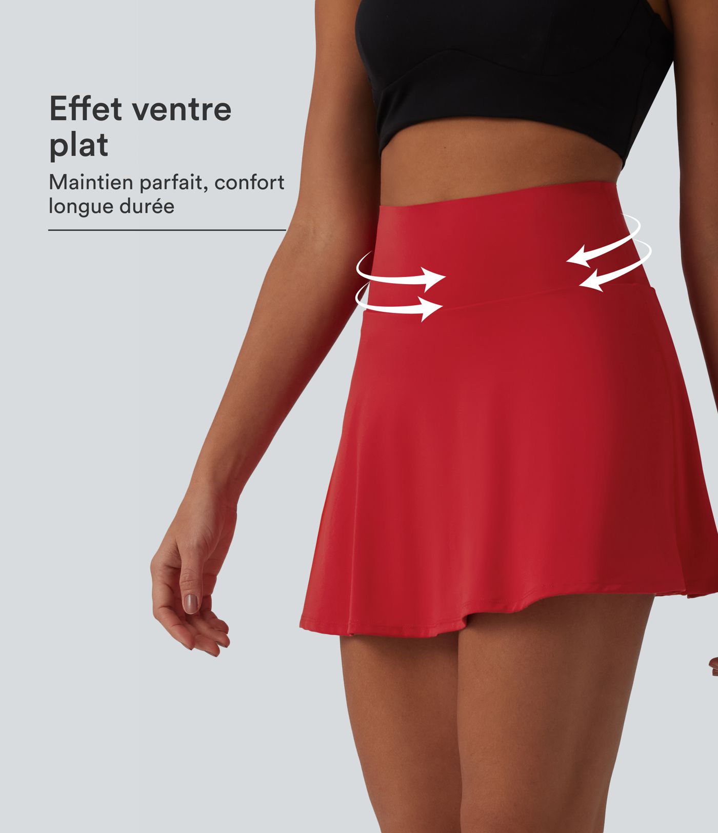 Jupe mini de tennis 2-en-1 SoftlyZero™ Airy taille haute gainant effet frais InstantCool avec poches, protection solaire UPF50