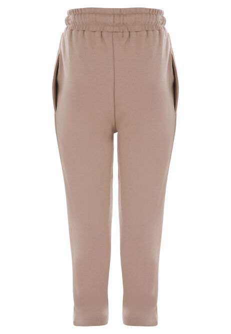 Younger Boys Mocha Cotton Joggers