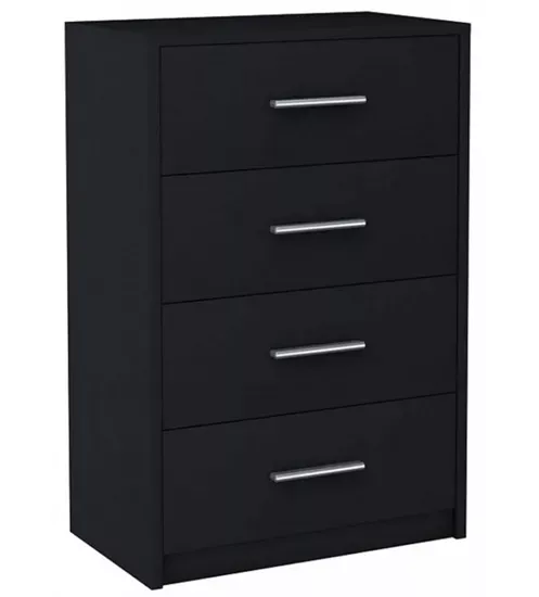 Czarna komoda z 4 szufladami - Jorix