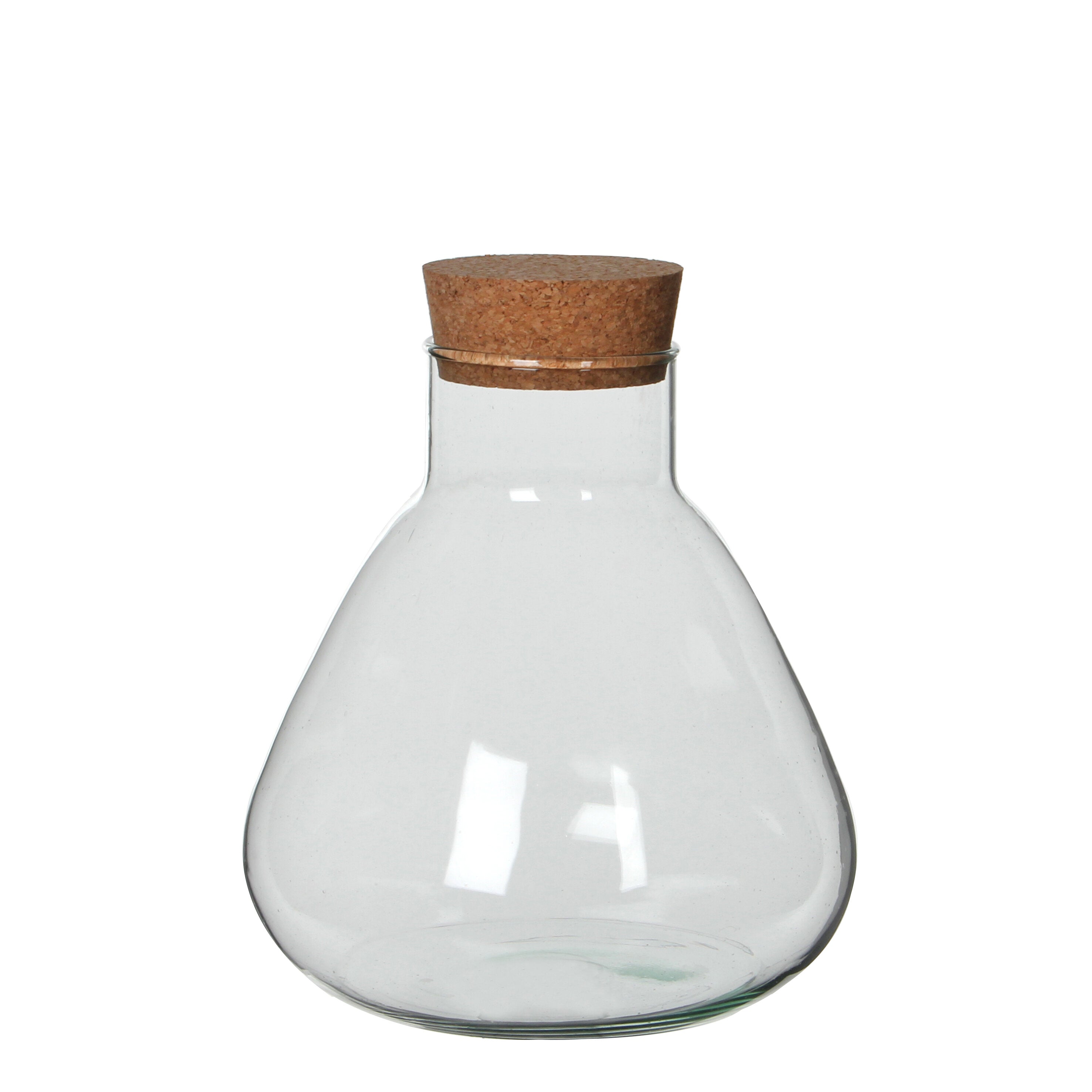 Mica Decorations Emily Voorraadpot - H25 x Ø23 cm - Gerecycled Glas - Transparant