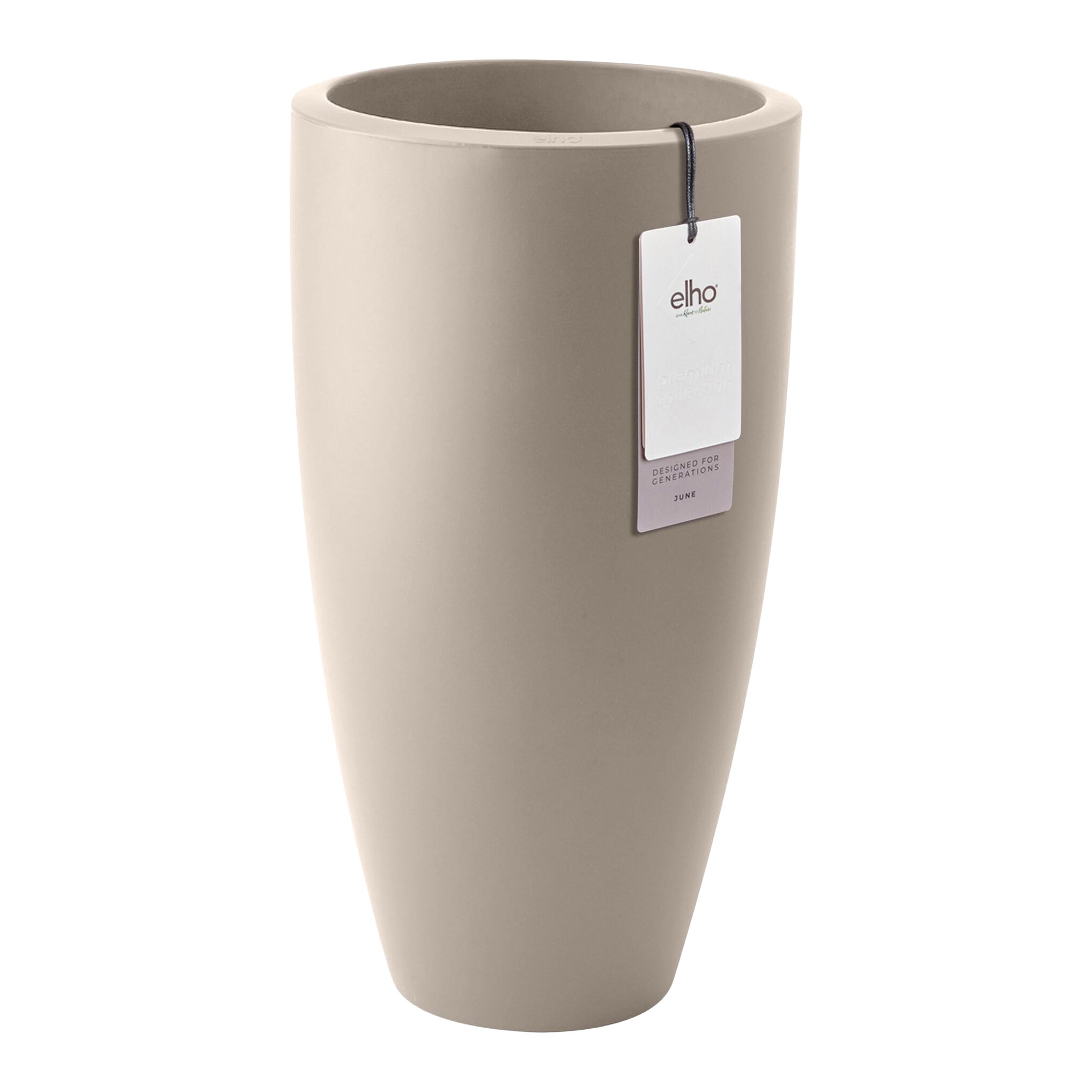 Elho June Round High 30 - Balanced beige - L 30 x B x H 53 cm - Binnen