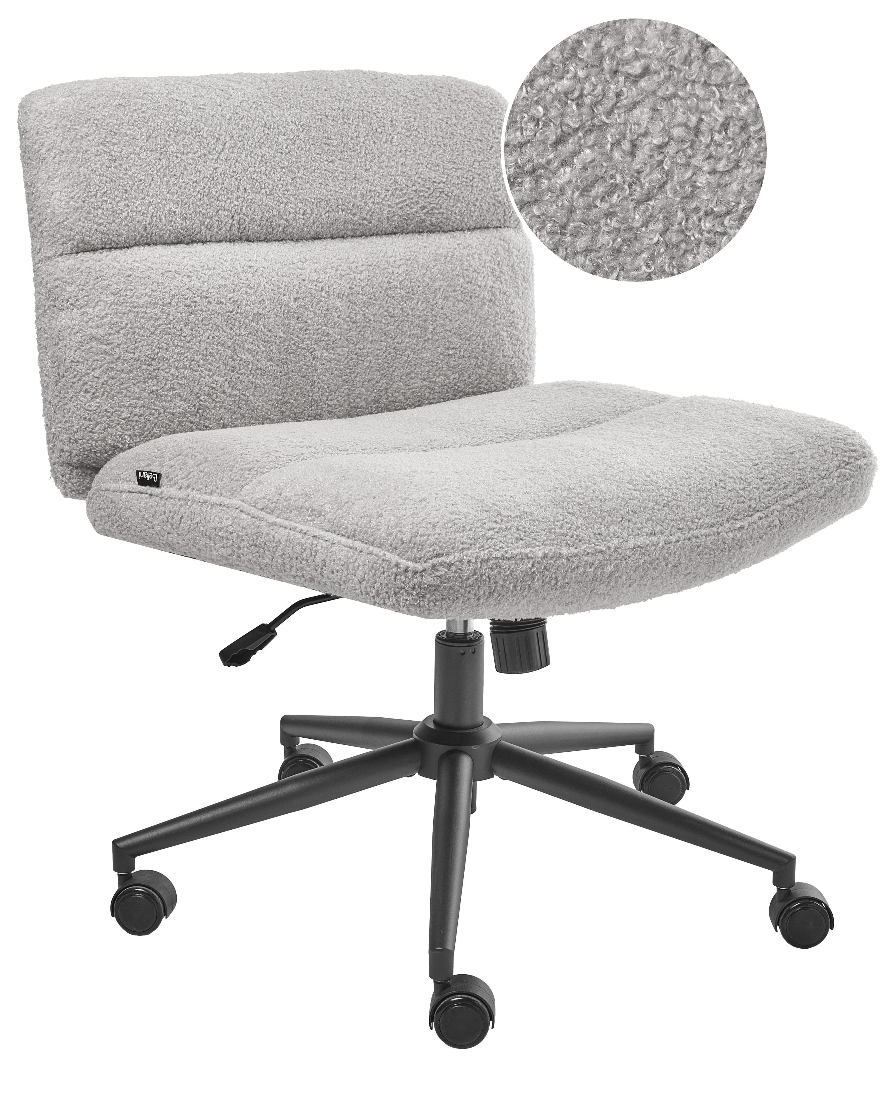 Desk Chair CATLIN Boucle Light Grey