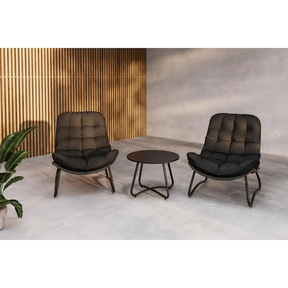 Svea - Mustafa loungeset - grijs/zwart