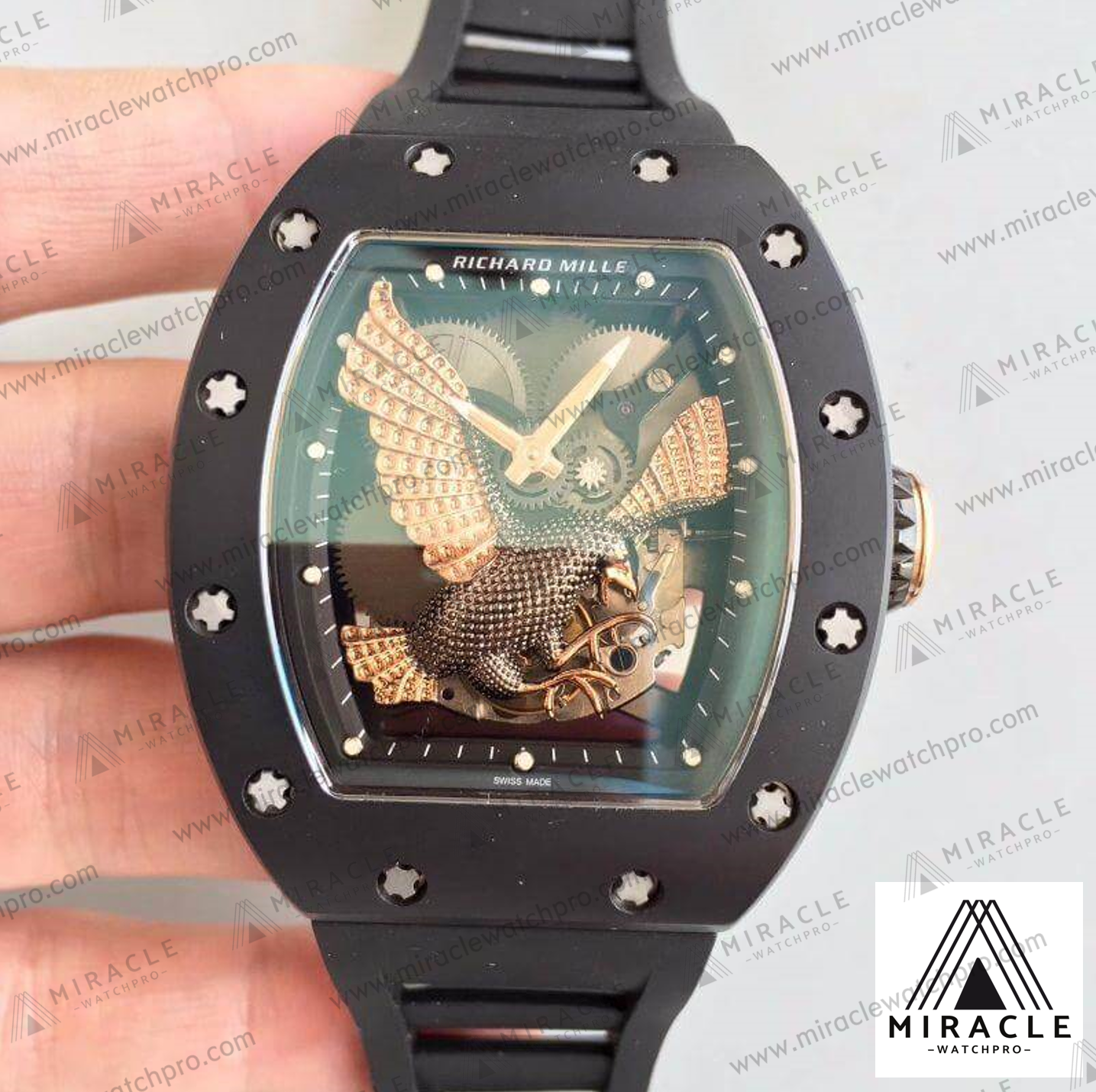 Replica Watch-RICHARD MILLE-ref.M023 RG-TZP-Elite Clone-43mmX51mmX17mm