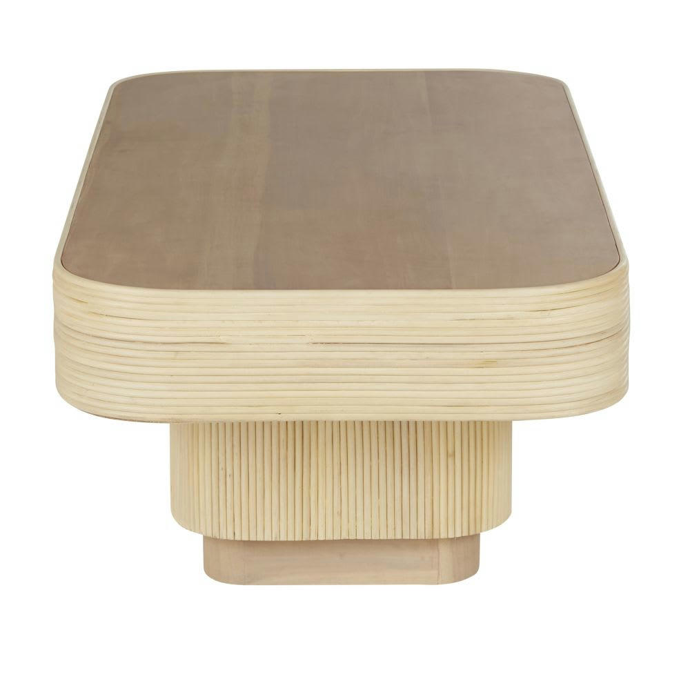 Viro - Table basse en bois de mahogany et calamus L135