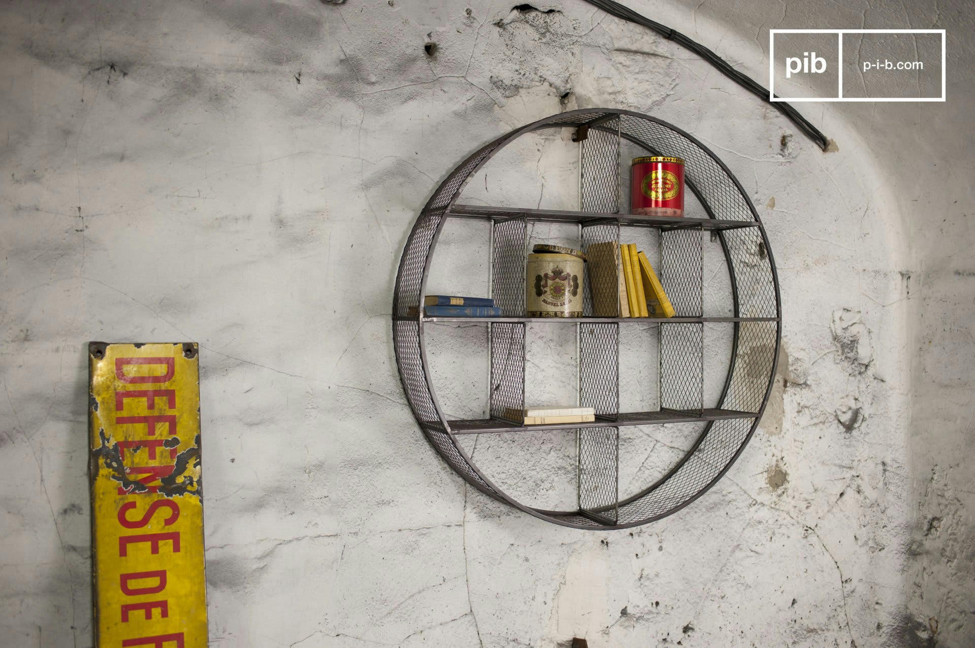 FLEXE - Etagère murale en métal gris