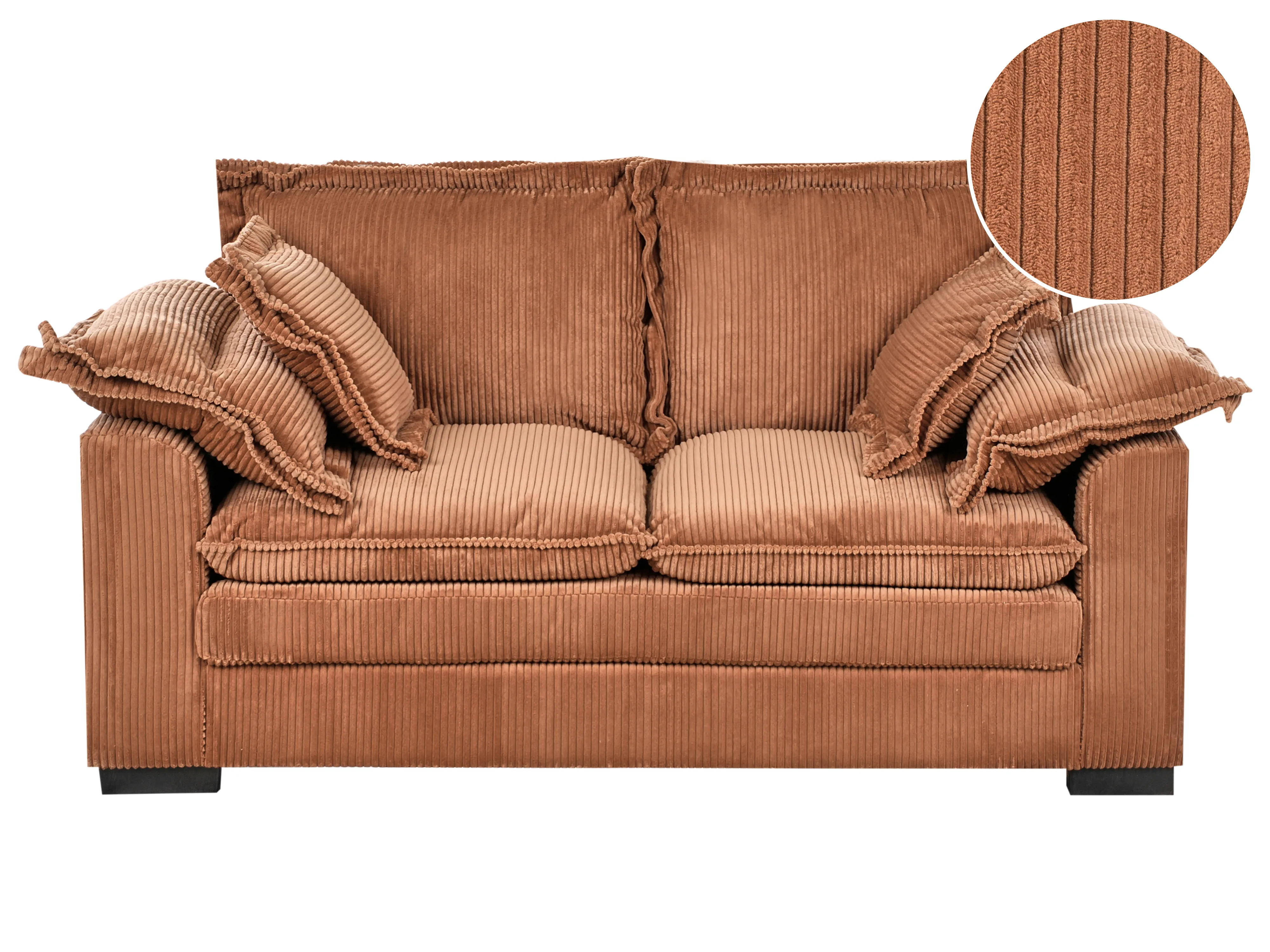 Sofa 2 Seater TIRRO Corduroy Brown