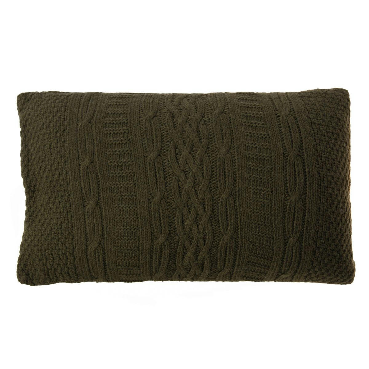 EDEN - Housse de coussin verte en laine 50 x 30 cm