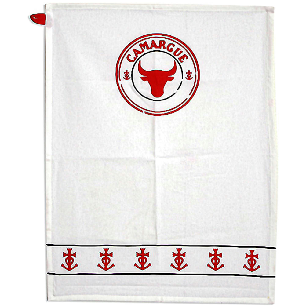 CAMARGUE - Essuie mains esprit de Camargue en coton 45x60