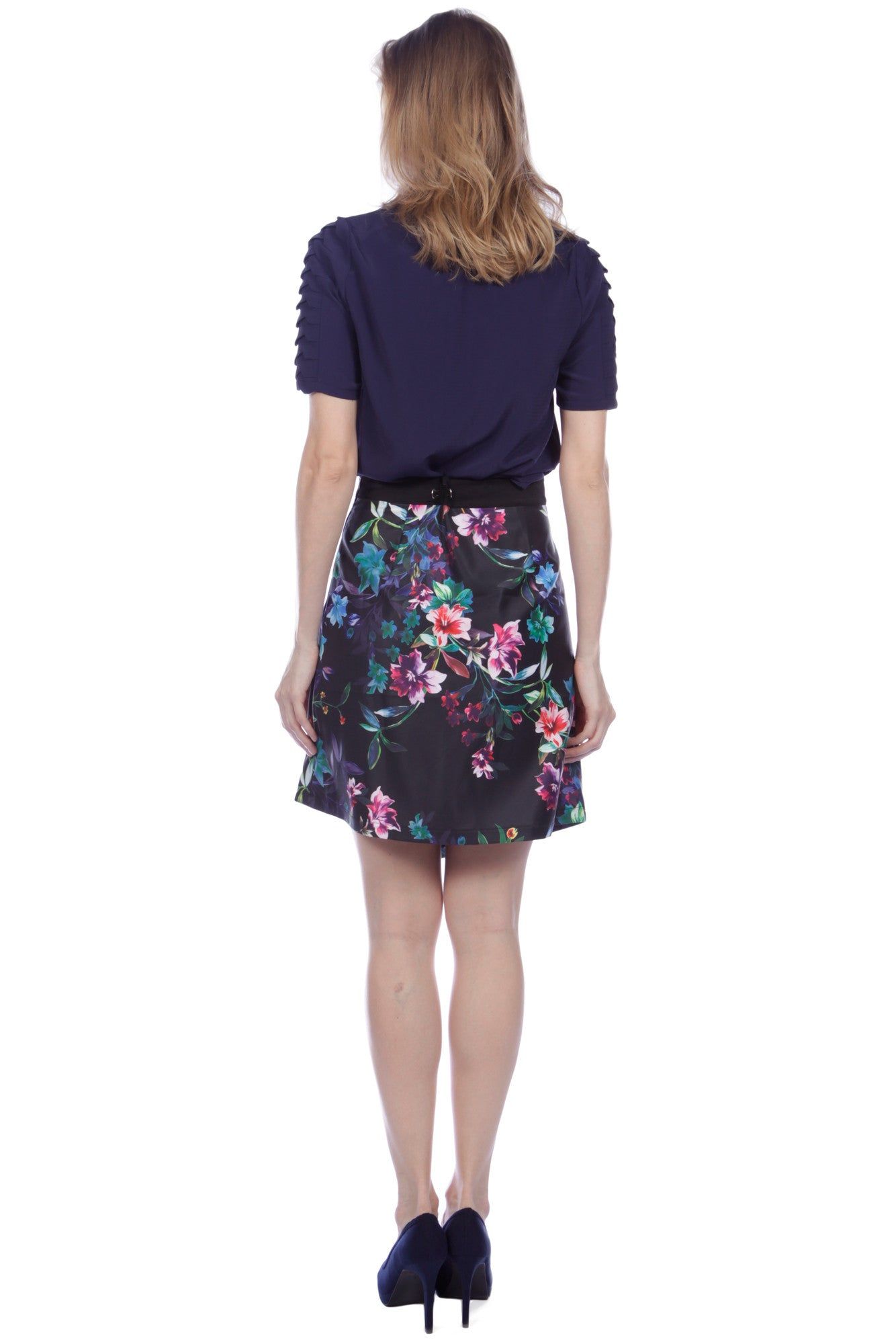 Cutie London Shoulder Detail Box Top-Navy
