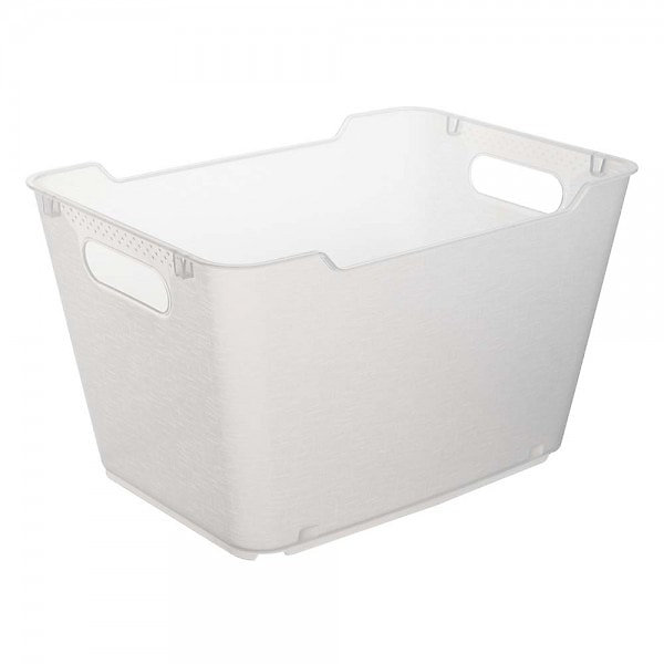 Panier de rangement élégant transparent 12 litres - Naturel
