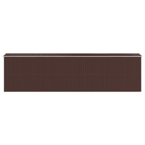NNEVL Garden Shed Dark Brown 192x772x223 cm Galvanised Steel