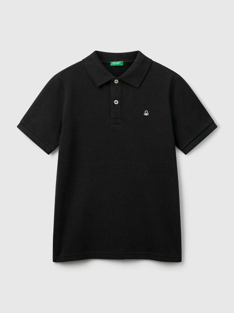 Slim fit polo in pure cotton