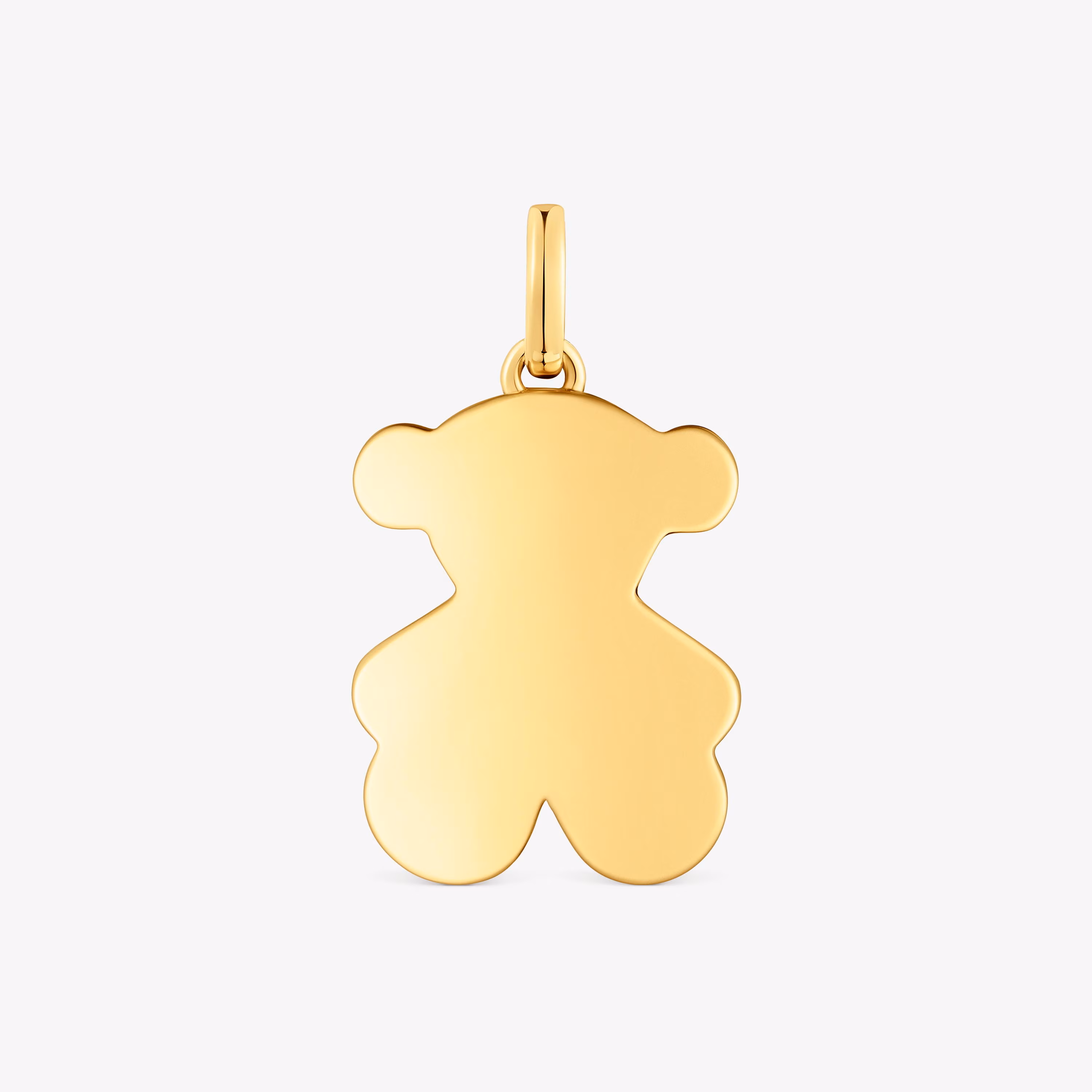 Colgante mediano oso con baño de oro 18 kt sobre plata 22 mm Sweet Dolls