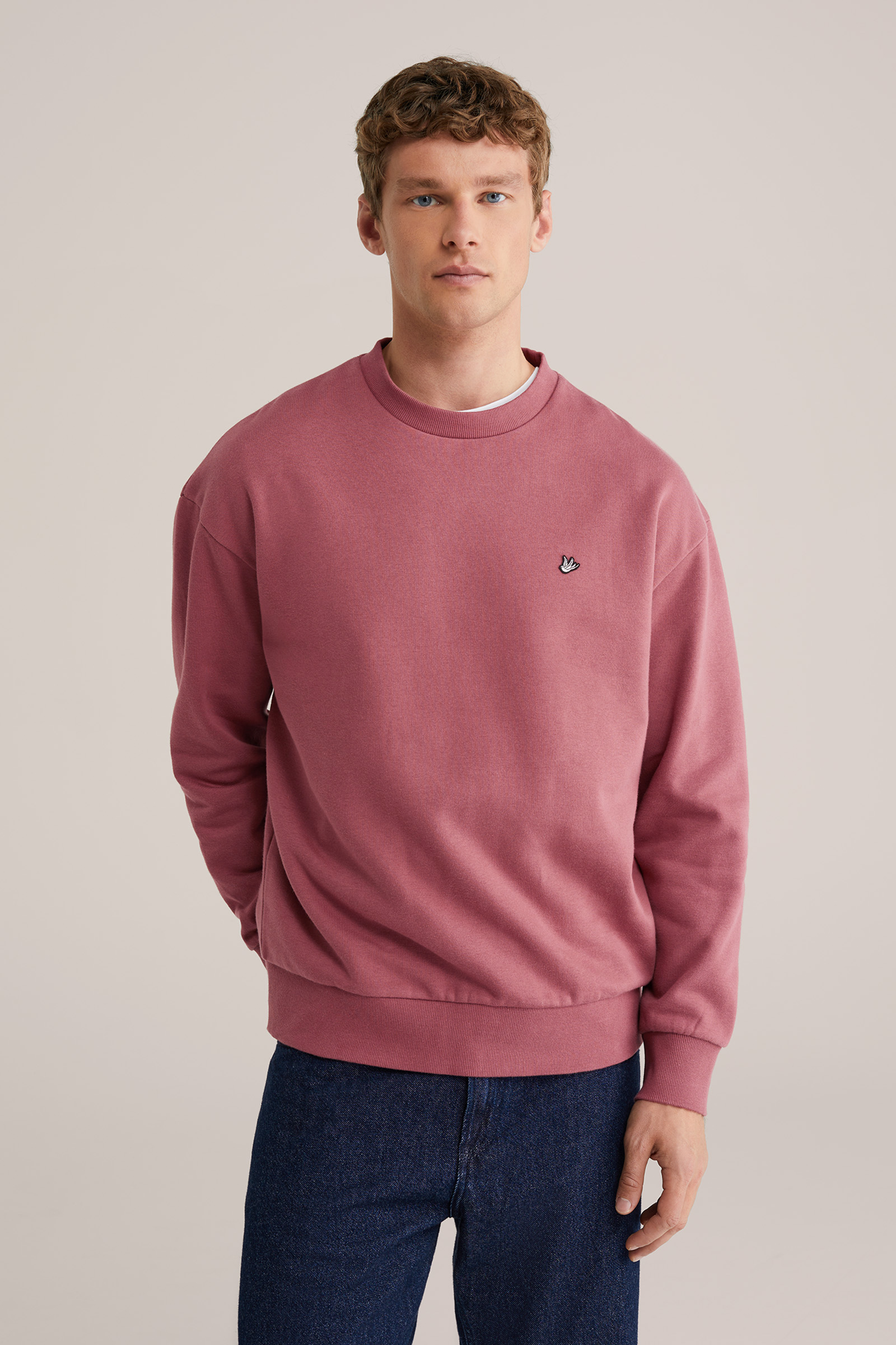 Heren oversized sweater met embroidery