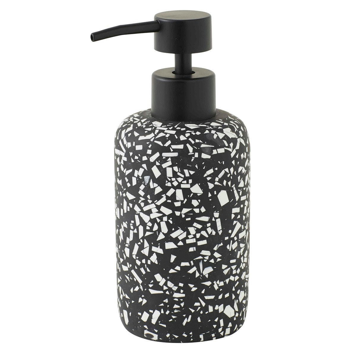 TERRAZZO - Distributeur de savon en polyrésine noir