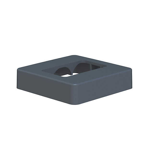 Cache platine pour poteau de clôture Belty gris 7016