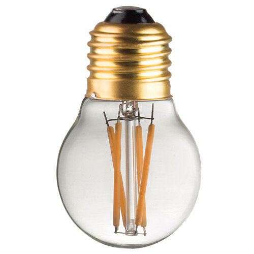 Pack 3 ampoules E27 LED filaments droits 4W verre clair