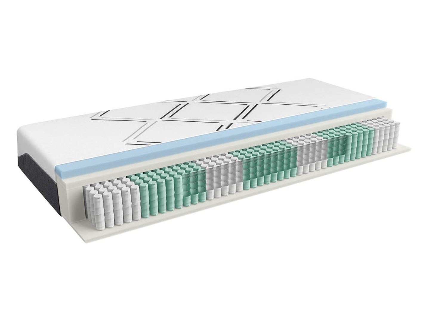 Materac sprężynowy multipocket Calmus 90x200 H3