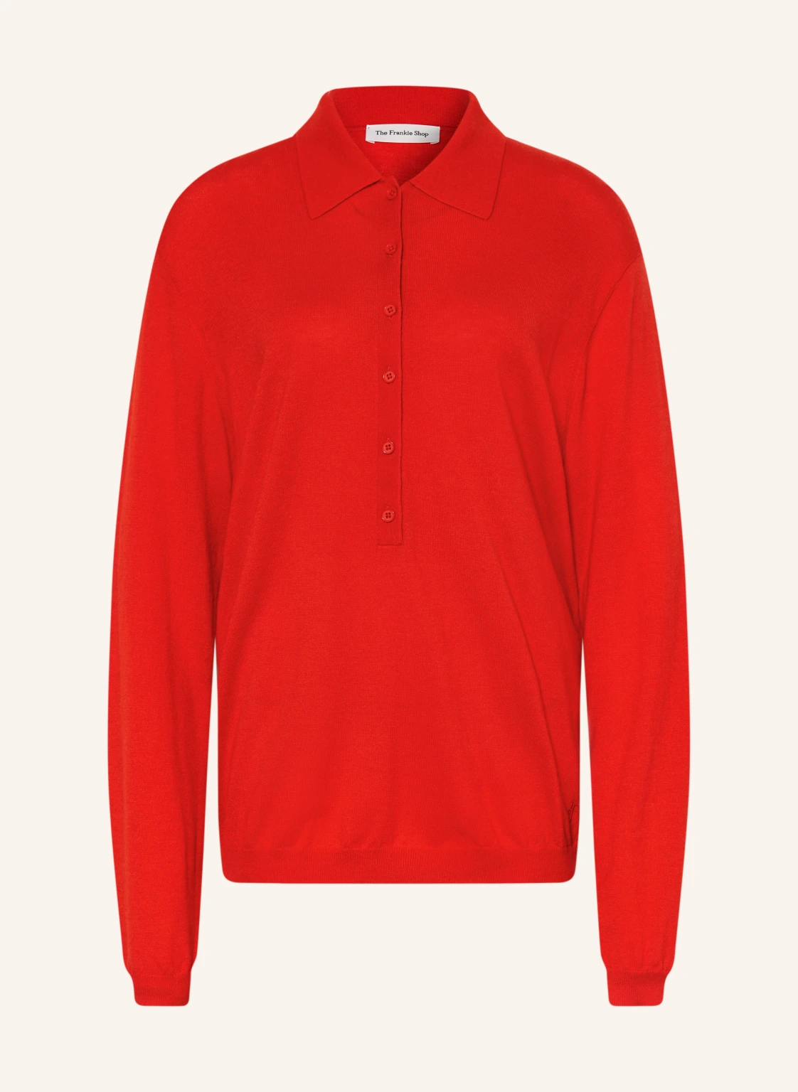 The Frankie Shop Strick-Poloshirt TALA mit Leinen