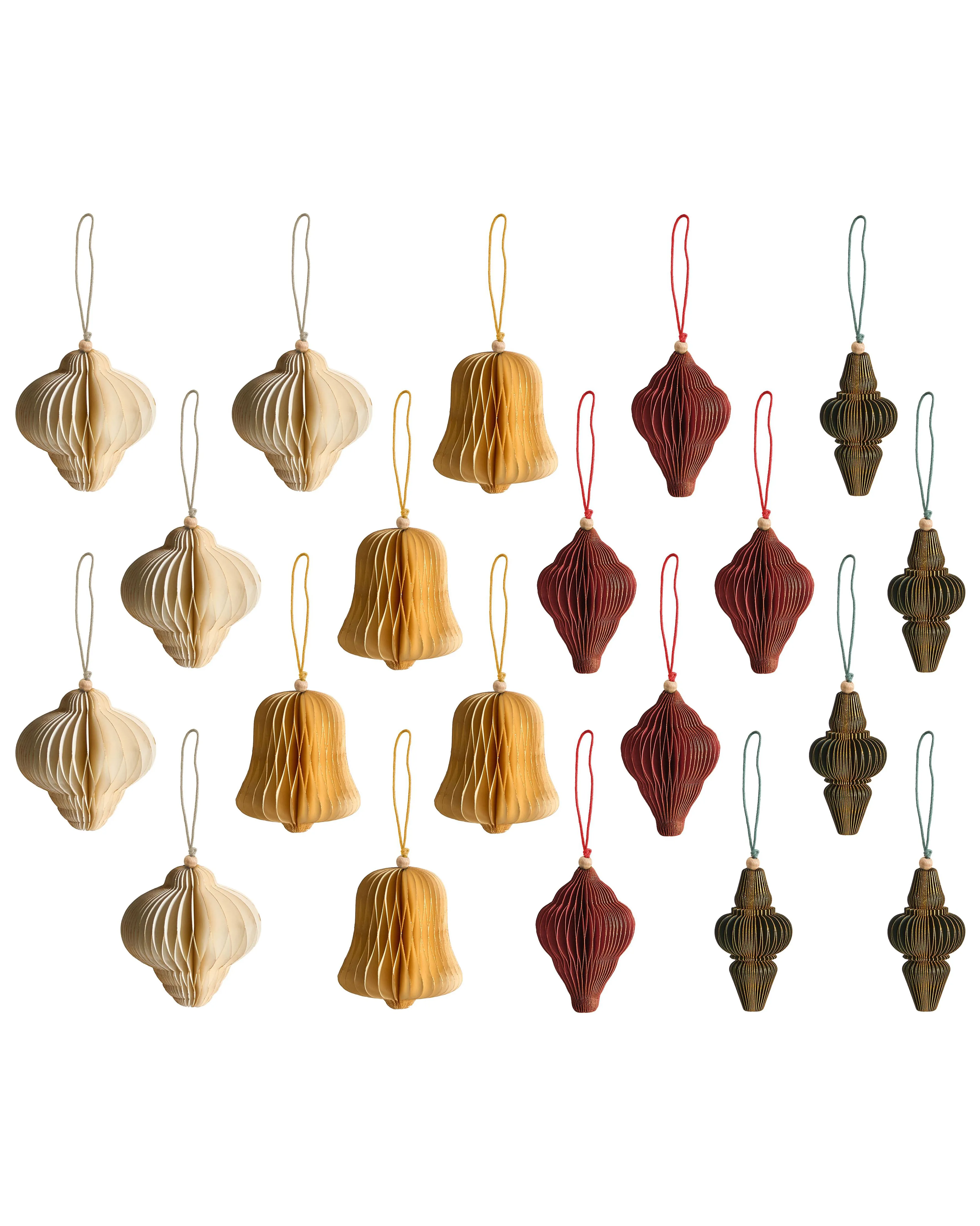 Set of 20 Christmas Tree Ornaments MALSELVA Paper Multicolour