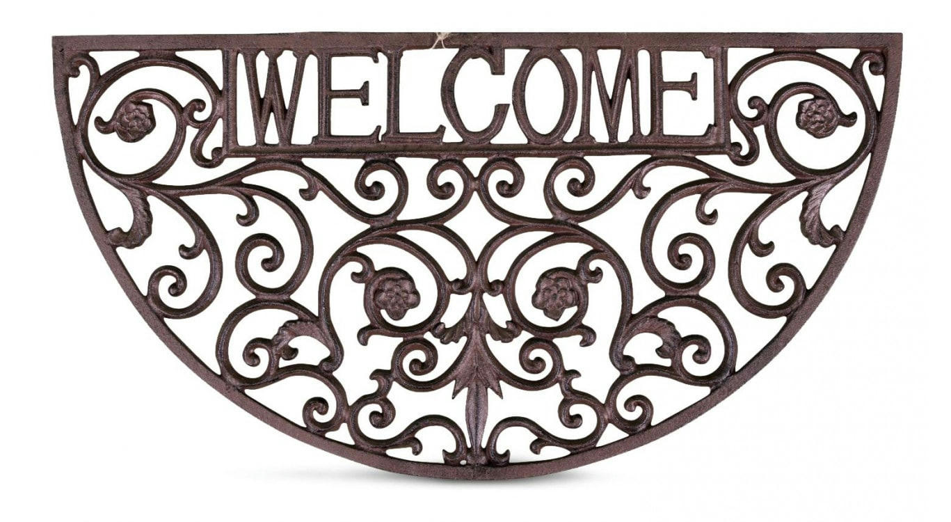 - Paillasson Demi Lune Fonte Marron 61.5cm