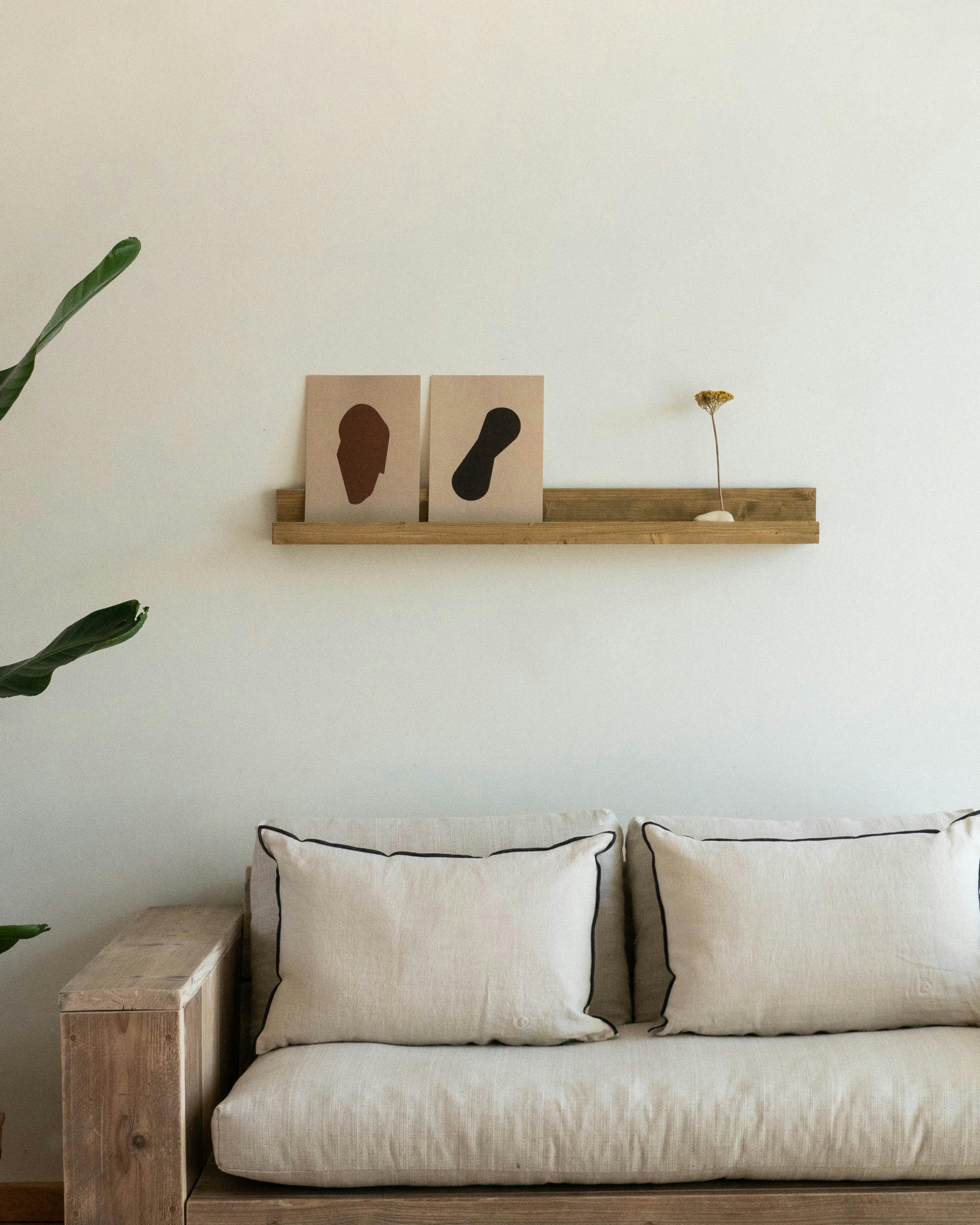 JAHA - Etagère en bois de couleur naturel 100 cm