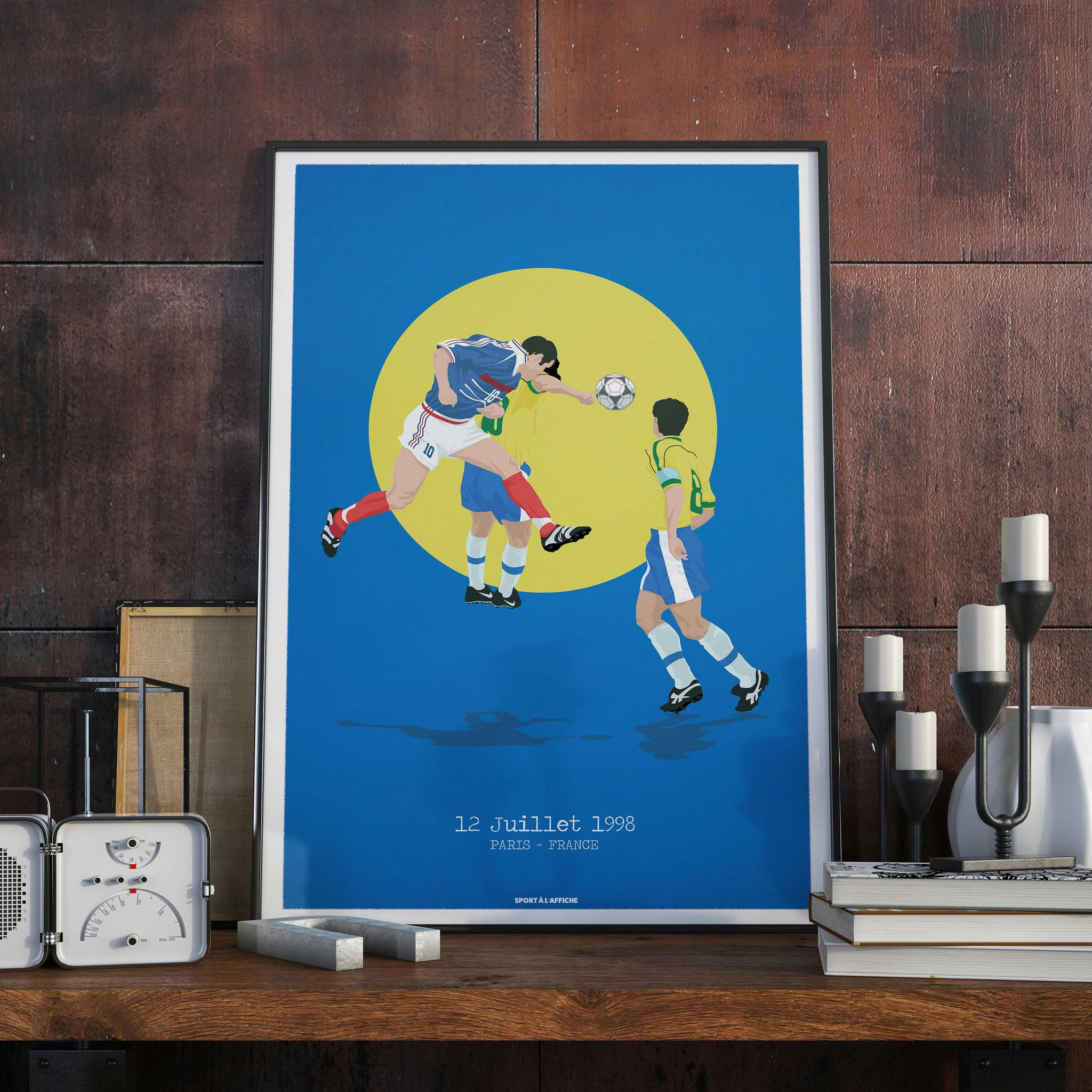 FRANCE - Affiche Football - Zizou 1998 - 30 x 40 cm