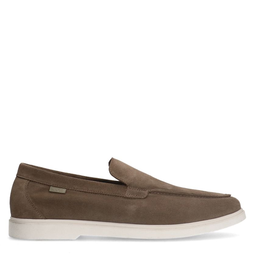 Manfield Taupe suède loafers
