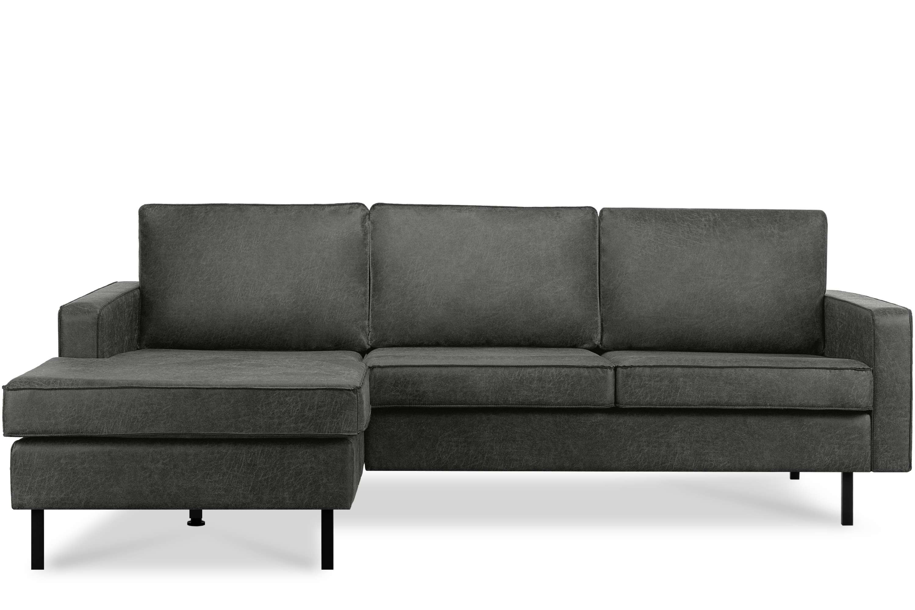 KONSIMO INVIA Narożnik lewy w stylu loft, metalowe nóżki, szer. 234 cm