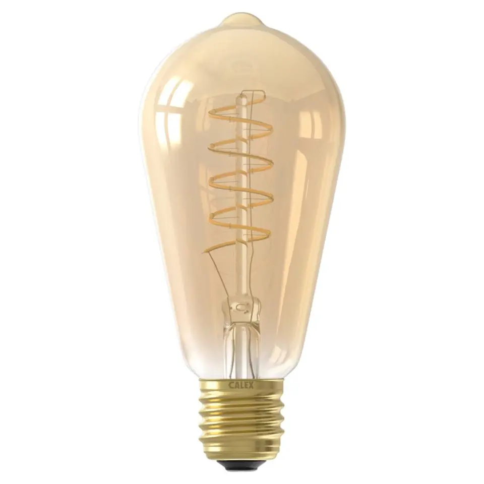 Calex LED rustieklamp - goudkleur - E27 - 5.5W - 470LM - 3steps dimbaar