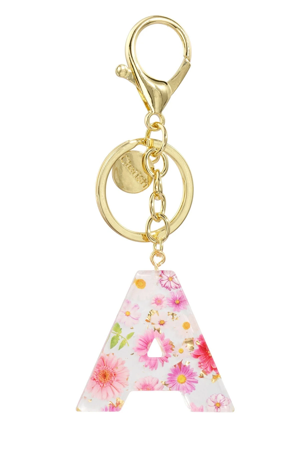 Initial A Handbag Charm Keyring