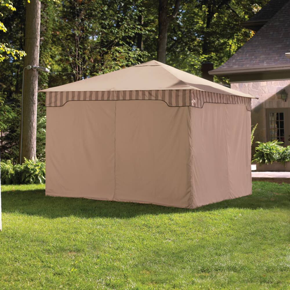 For Living Fabric Outdoor/Patio Gazebo Walls for Lakeside Collection, Beige, 118x118x79-in