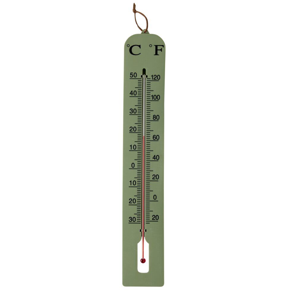 Thermomètre plastique vert H40 cm