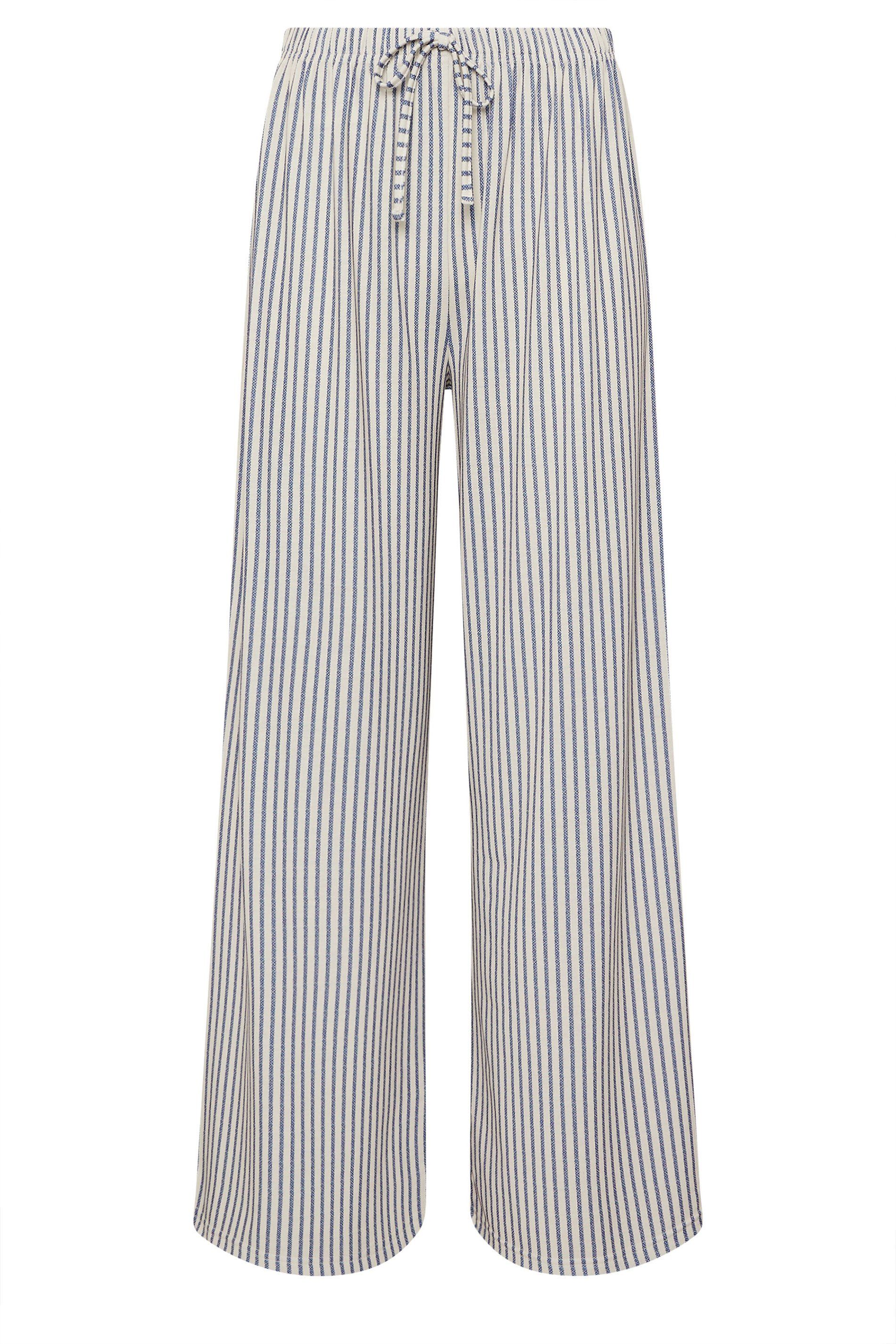 M&Co Stripe Wide Leg Trousers
