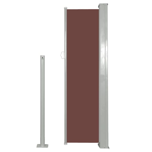 NNEVL Retractable Side Awning 120 x 300 cm Brown