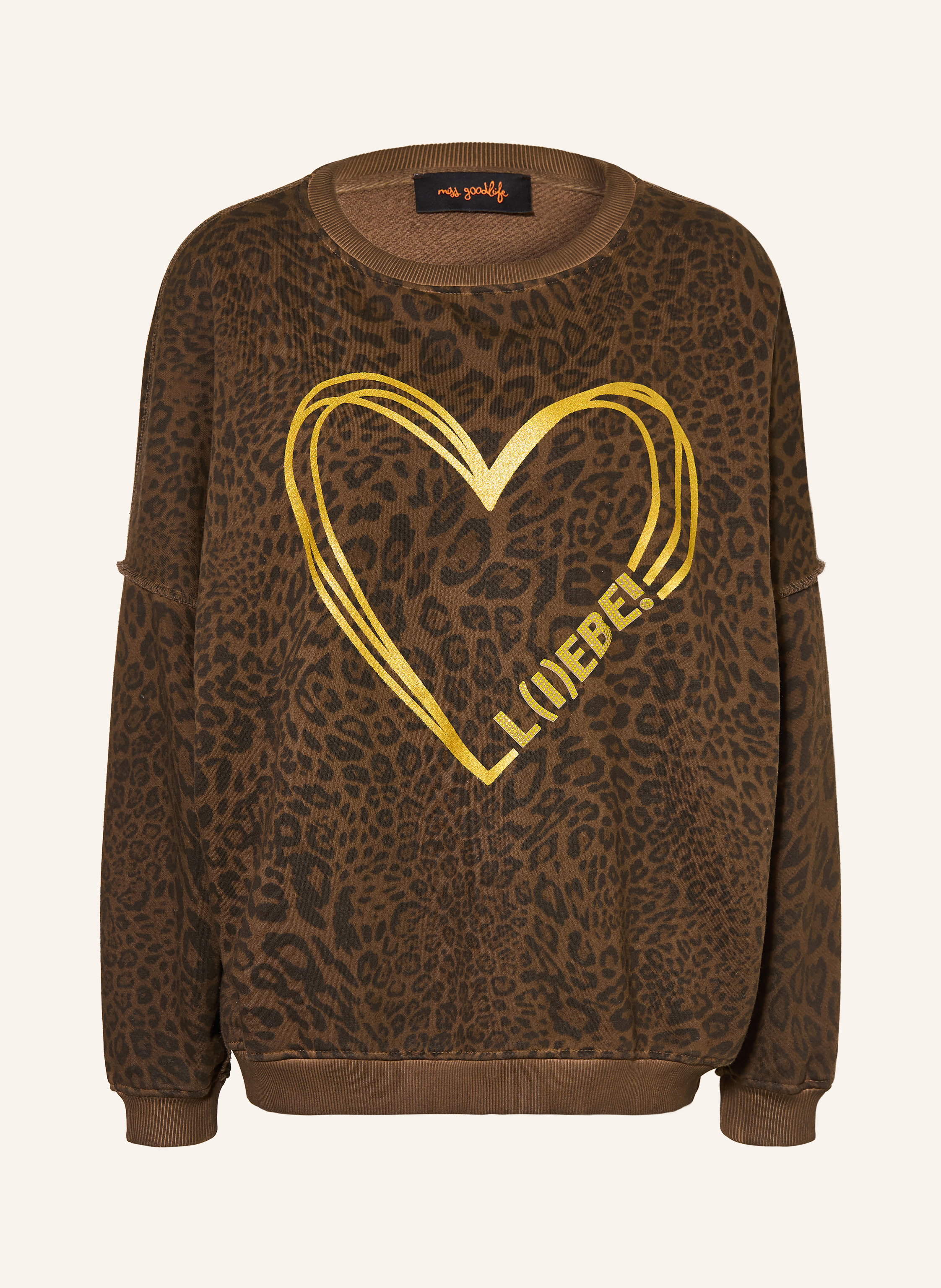 miss goodlife Sweatshirt mit Schmucksteinen